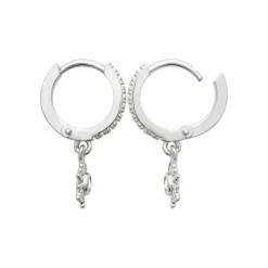Maison de la Bijouterie Boucles d'oreilles créoles argent fantaisie 10mm Z63V0Z0 | Femme Boucles D'Oreilles