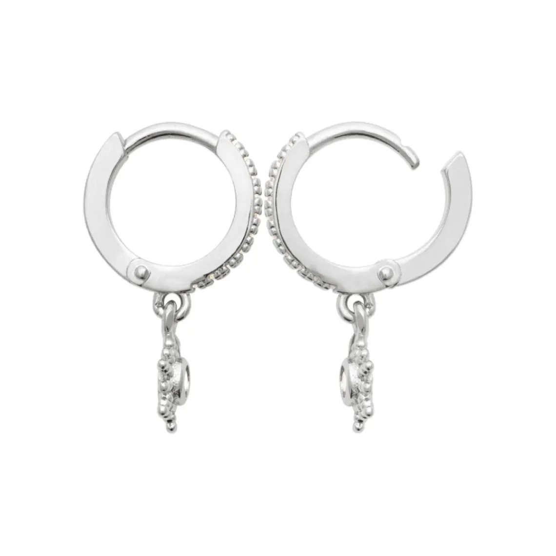 Maison de la Bijouterie Boucles d'oreilles créoles argent fantaisie 10mm Z63V0Z0 | Femme Boucles D'Oreilles