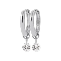 Maison de la Bijouterie Boucles d'oreilles créoles argent fantaisie 12mm Z636UZ0 | Femme Boucles D'Oreilles