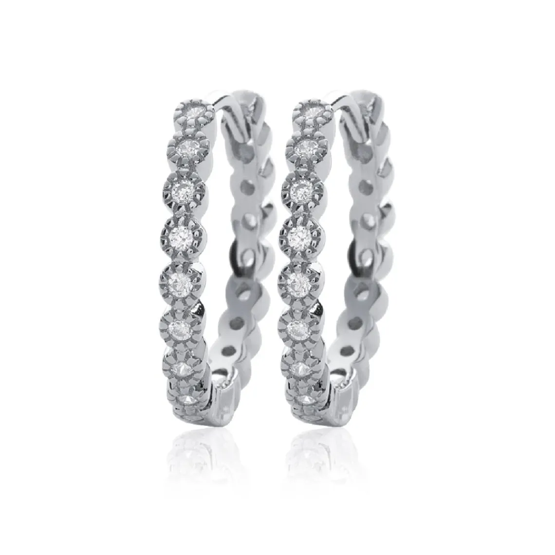 Maison de la Bijouterie Boucles d'oreilles créoles argent fantaisie 19mm Z6Z33Z0 | Femme Boucles D'Oreilles