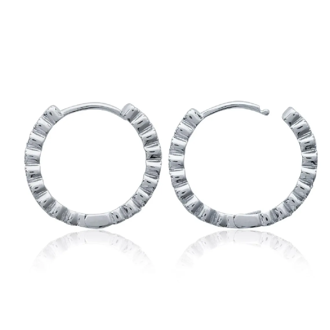 Maison de la Bijouterie Boucles d'oreilles créoles argent fantaisie 19mm Z6Z33Z0 | Femme Boucles D'Oreilles