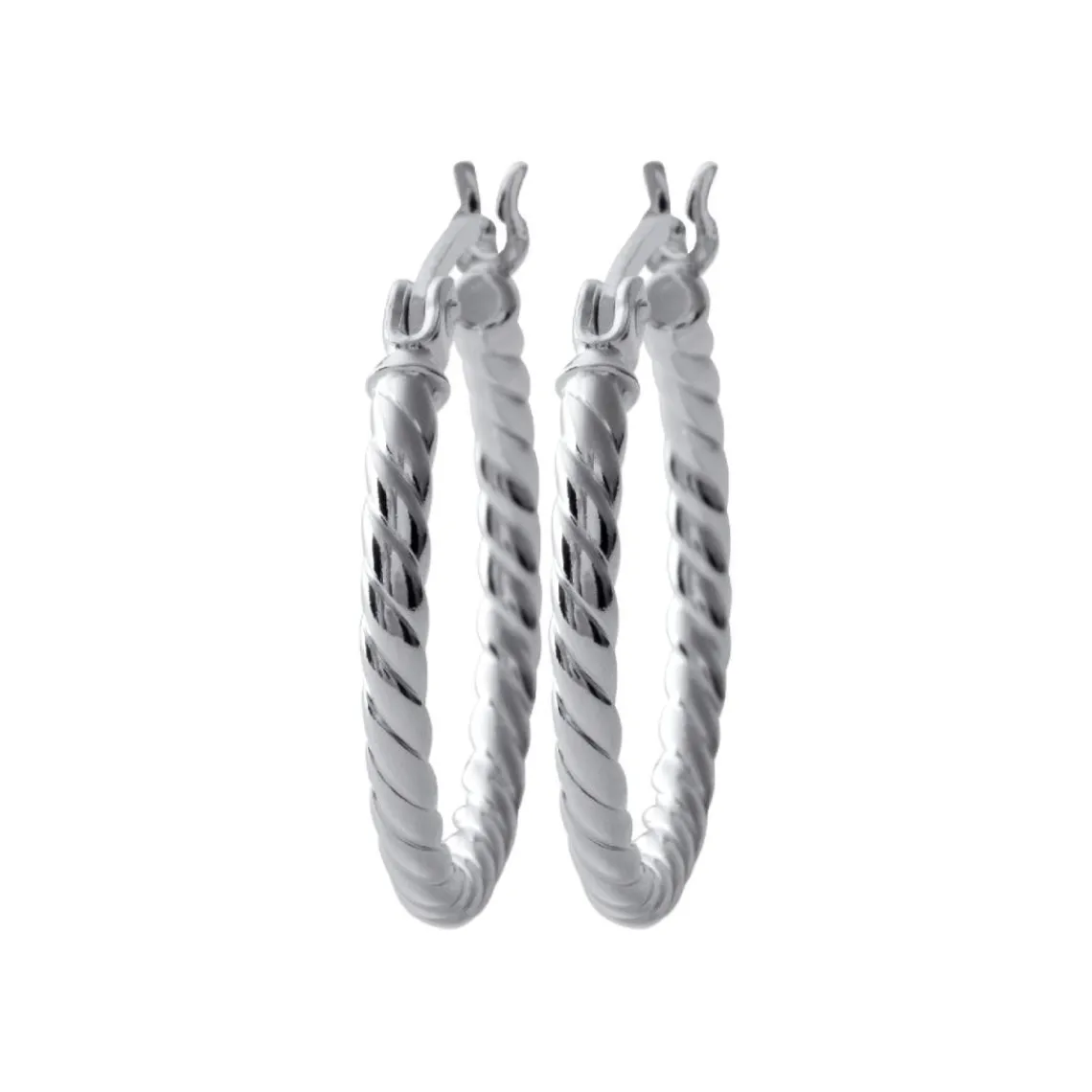 Maison de la Bijouterie Boucles d'oreilles créoles argent 20mm Z6ZZ3Y0 | Femme Boucles D'Oreilles
