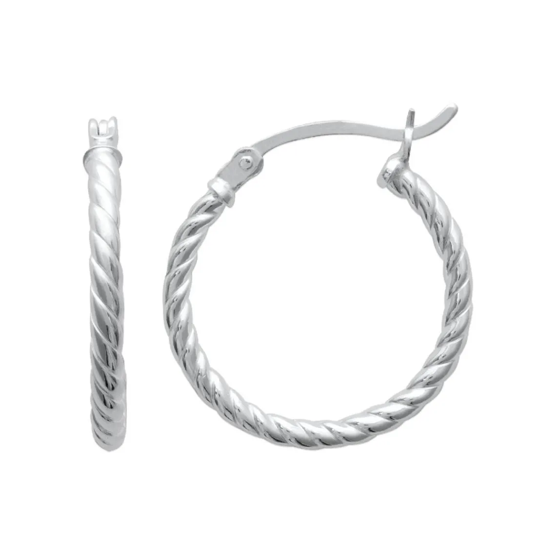 Maison de la Bijouterie Boucles d'oreilles créoles argent 20mm Z6ZZ3Y0 | Femme Boucles D'Oreilles