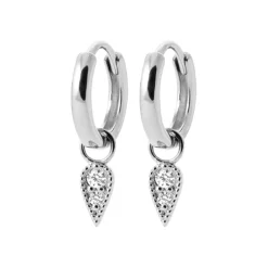 Maison de la Bijouterie Boucles d'oreilles créoles argent fantaisie 10mm Z6430Z0 | Femme Boucles D'Oreilles