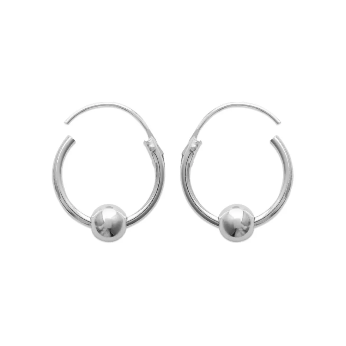 Maison de la Bijouterie Boucles d'oreilles créoles argent 12mm Z3534WZY | Femme Boucles D'Oreilles