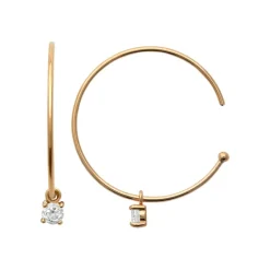 Maison de la Bijouterie Boucles d'oreilles créoles pampilles 30mm plaqué or Y6Y66Z0 | Femme Boucles D'Oreilles