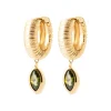 Maison de la Bijouterie Boucles d'oreilles créoles plaqué or fantaisie 15mm Y663V50 | Femme Boucles D'Oreilles