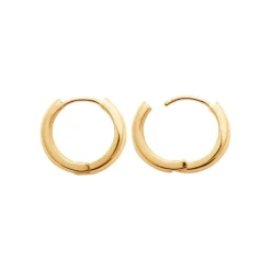 Maison de la Bijouterie Boucles d'oreilles créoles plaqué or fantaisie 16mm Y6560Z6 | Femme Boucles D'Oreilles