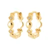 Maison de la Bijouterie Boucles d'oreilles créoles plaqué or fantaisie 14mm Y654ZZ0 | Femme Boucles D'Oreilles