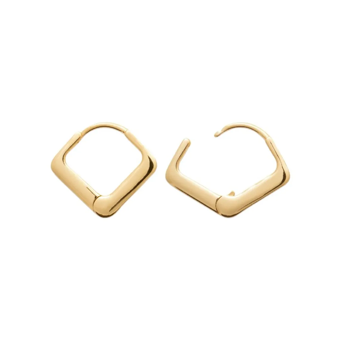Maison de la Bijouterie Boucles d'oreilles créoles plaqué or fantaisie 15mm Y653600 | Femme Boucles D'Oreilles