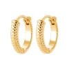 Maison de la Bijouterie Boucles d'oreilles créoles plaqué or fantaisie 12mm Y653400 | Femme Boucles D'Oreilles