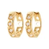 Maison de la Bijouterie Boucles d'oreilles créoles plaqué or fantaisie 15mm Y653YZ0 | Femme Boucles D'Oreilles