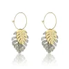 Emily Westwood Bijoux Boucles d'oreilles Emily Westwood EWE23094G - Acier et acrylique Doré et Gris | Femme Boucles D'Oreilles