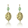 Emily Westwood Bijoux Boucles d'oreilles Emily Westwood EWE23089G - Acier,acrylique Doré et Vert | Femme Boucles D'Oreilles