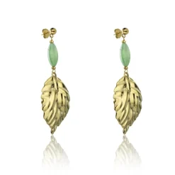 Emily Westwood Bijoux Boucles d'oreilles Emily Westwood EWE23089G - Acier,acrylique Doré et Vert | Femme Boucles D'Oreilles