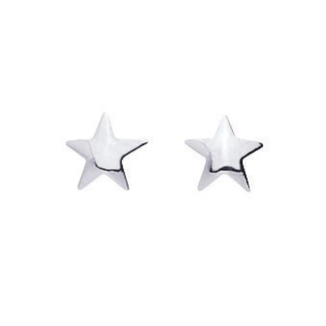 Stella Boucles d'oreilles Etoiles Or 375/1000 blanc (9K) | Enfant Boucles D'Oreilles