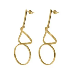 Edforce Boucles d'oreilles Femme 300-0162-E - Acier Doré | Femme Boucles D'Oreilles