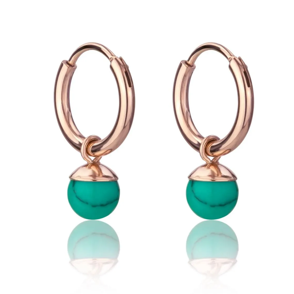 Emily Westwood Bijoux Boucles d’oreilles Femme - WE1203R Acier Doré rose Vert | Femme Boucles D'Oreilles