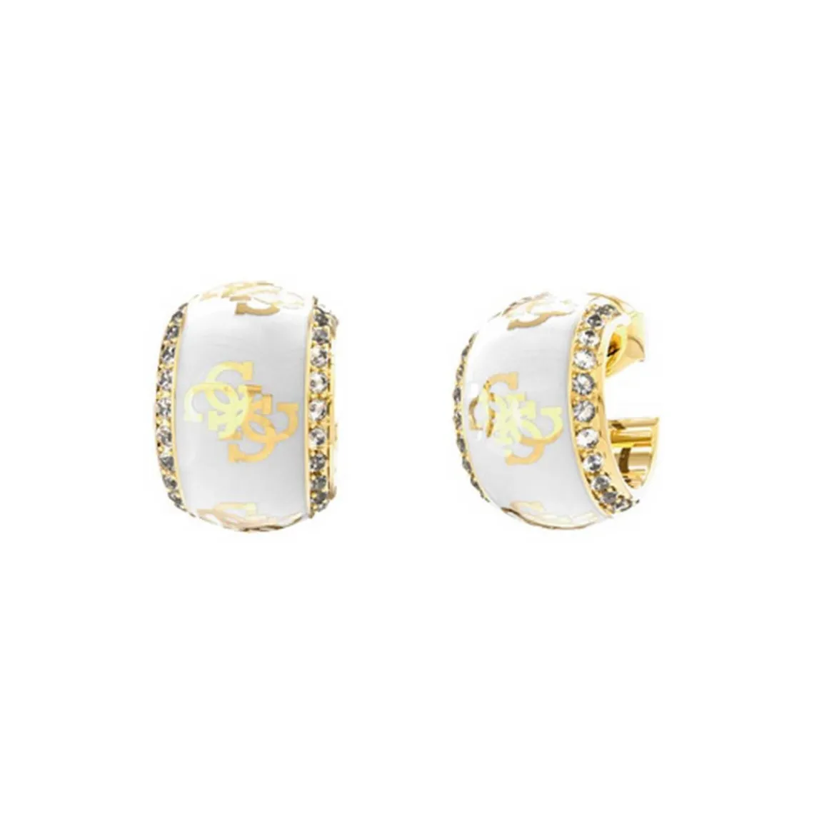 Guess Bijoux Boucles d'oreilles Femme - JUBE02280JWYGWH 4G LOOP Acier Doré | Femme Boucles D'Oreilles