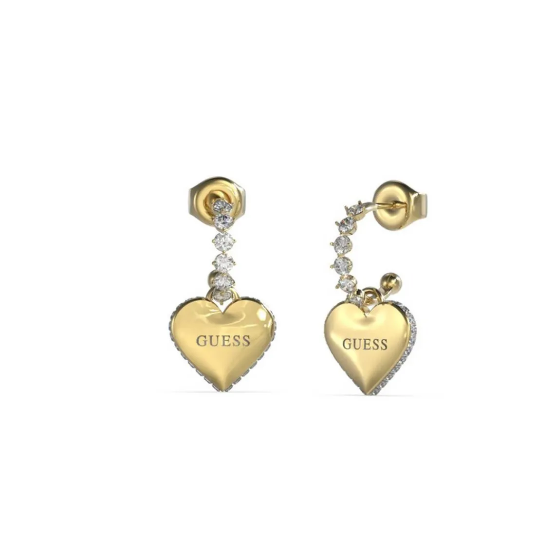 Guess Bijoux Boucles d'oreilles Femme - JUBE02234JWYG FALLING IN LOVE Acier Doré | Femme Boucles D'Oreilles