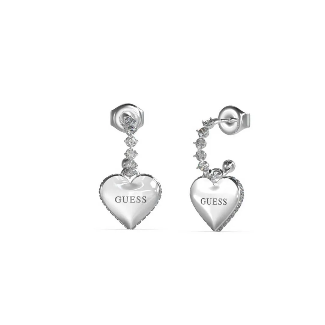 Guess Bijoux Boucles d'oreilles Femme - JUBE02234JWRH FALLING IN LOVE Acier Argent | Femme Boucles D'Oreilles