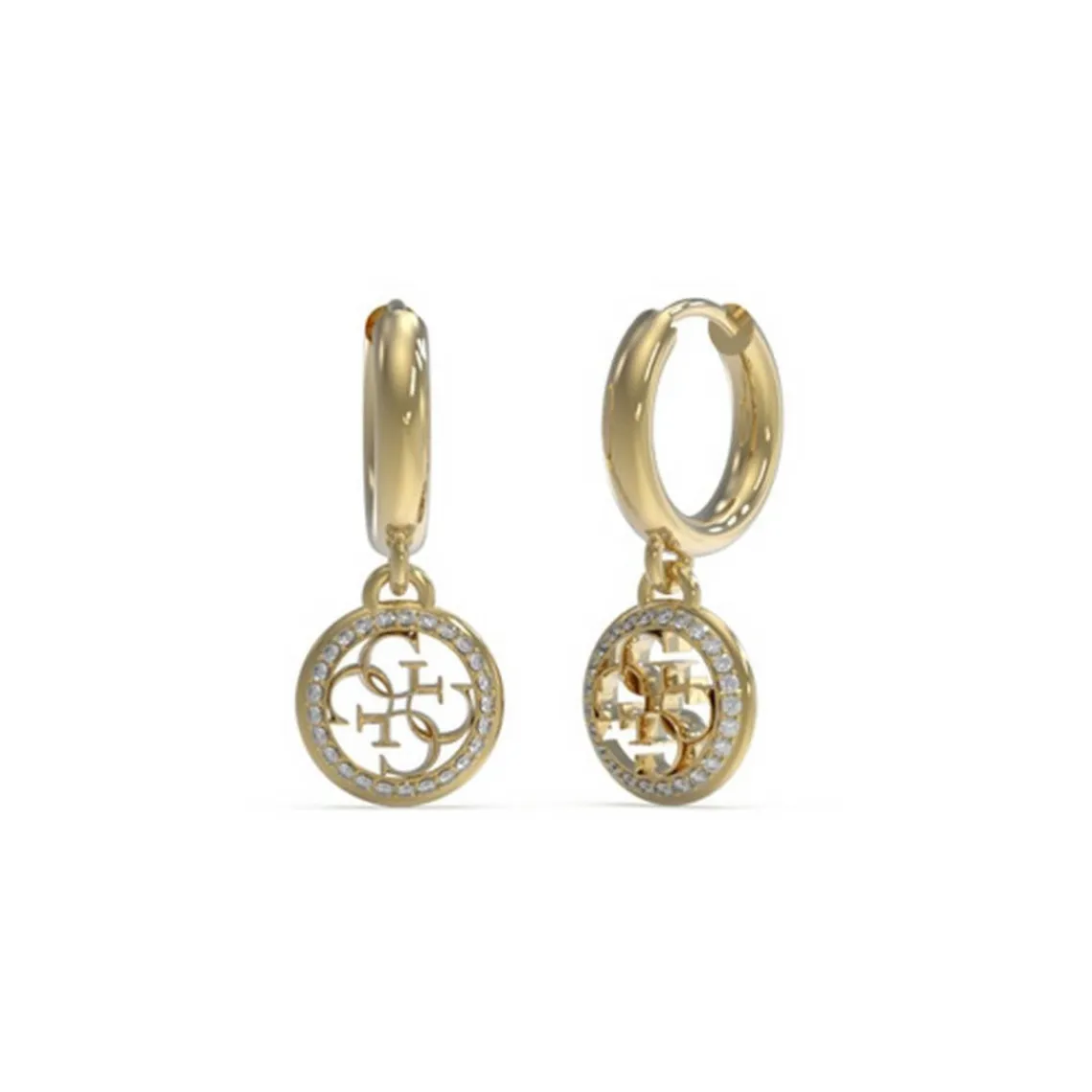 Guess Bijoux Boucles d'oreilles Femme - JUBE02135JWYG LIFE IN 4G Acier Doré | Femme Boucles D'Oreilles