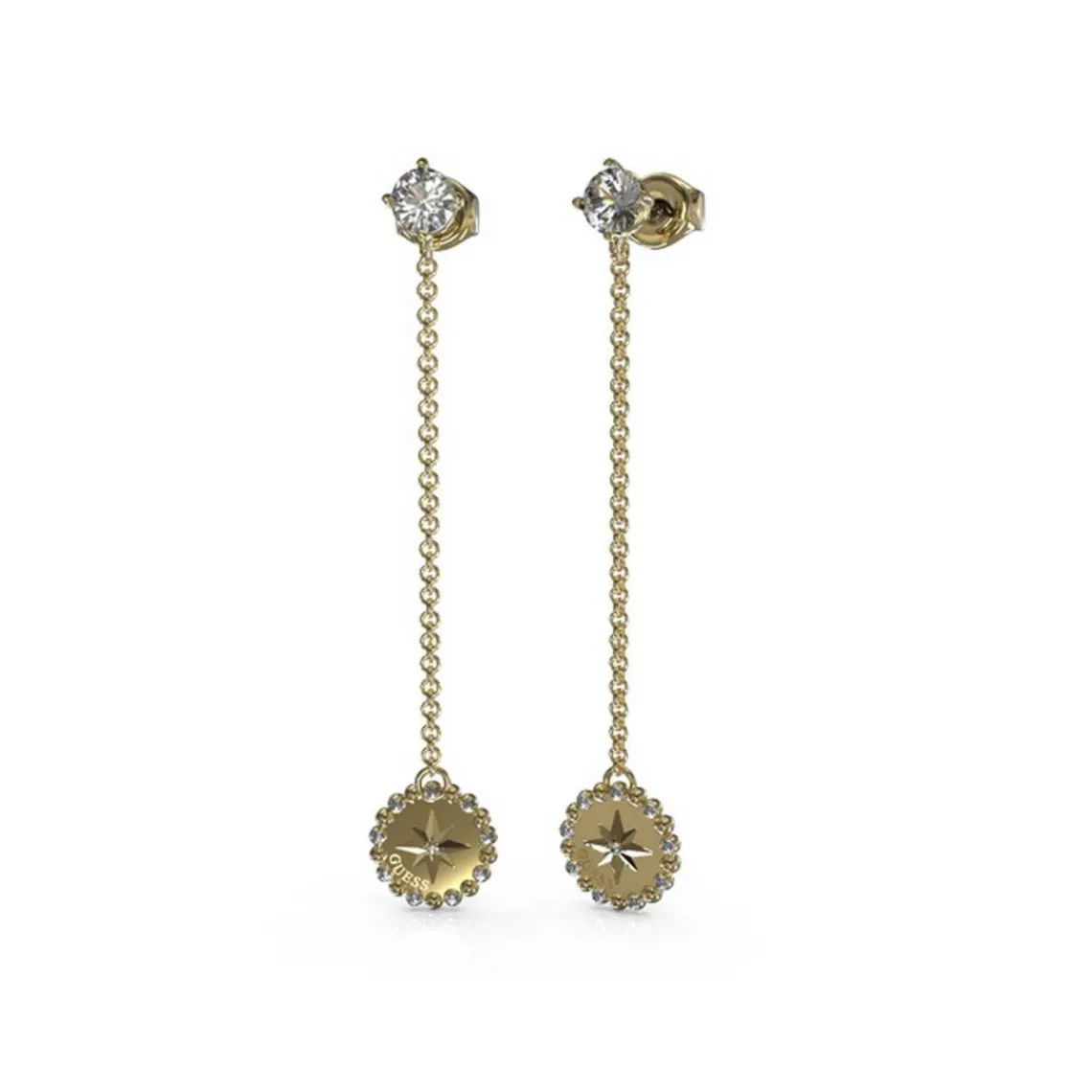 Guess Bijoux Boucles d'oreilles Femme - JUBE02207JWYG MONETE Acier Doré | Femme Boucles D'Oreilles