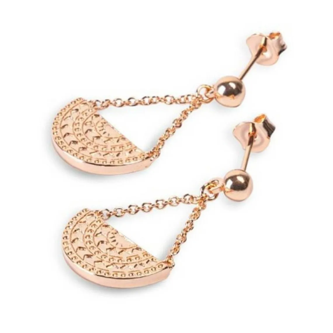 Kosma Paris Boucles d'oreilles femme Inca - Doré rose | Femme Boucles D'Oreilles