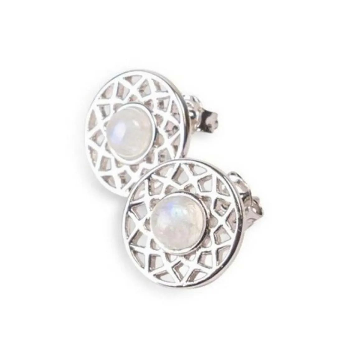 Kosma Paris Boucles d'oreilles femme Dentelle - Argenté Blanc BES25059-R | Femme Boucles D'Oreilles