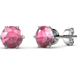MYC-Paris Boucles d'oreilles Femme Pierres de naissance - DE0357-10 Laiton Argent | Femme Boucles D'Oreilles