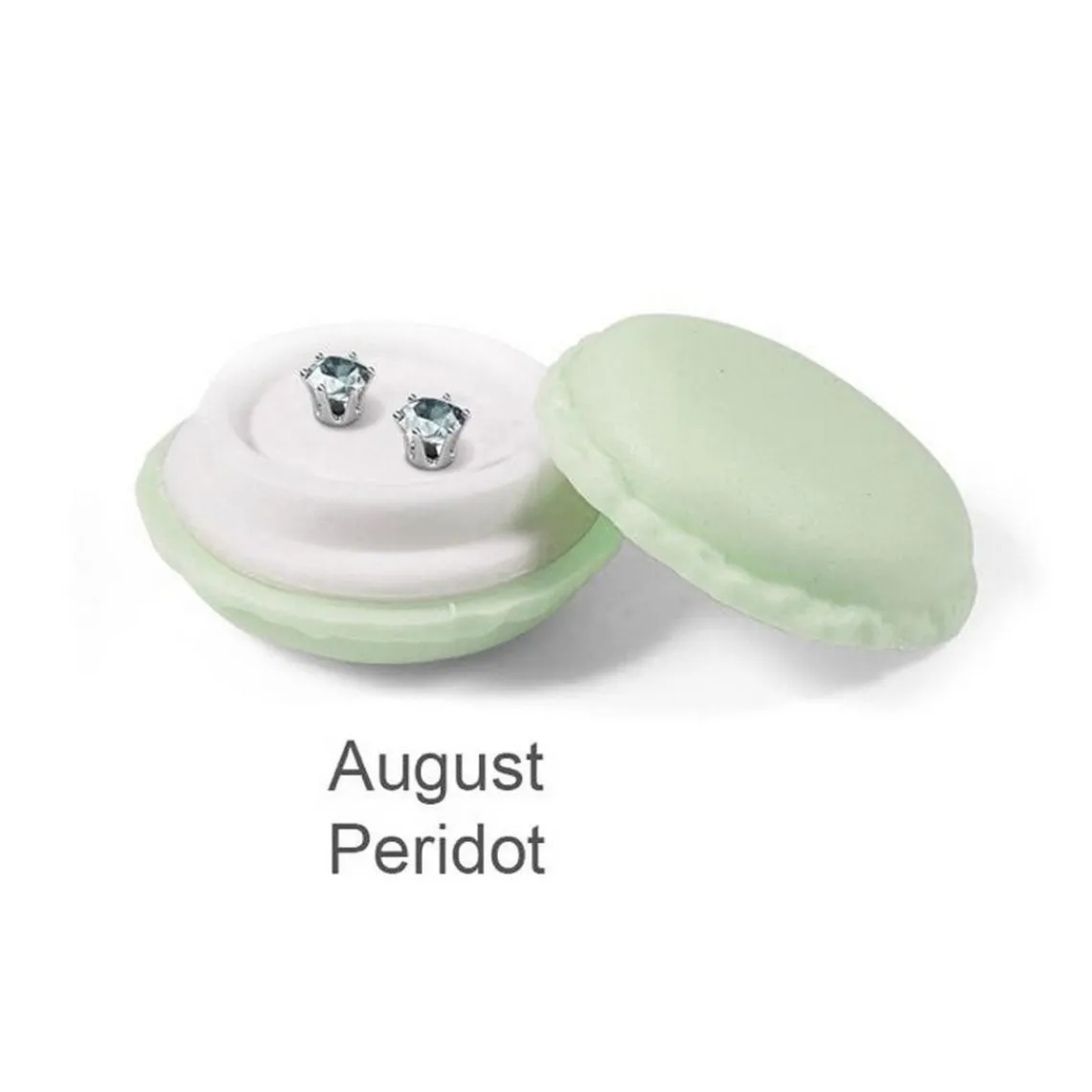 MYC-Paris Boucles d'oreilles Femme Pierres de naissance - DE0357-08 Laiton Argent | Femme Boucles D'Oreilles