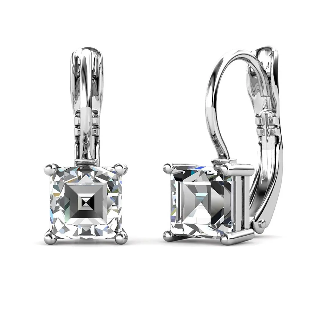 MYC-Paris Boucles d’oreilles Femme Square - DE0007-S-C Laiton Argent | Femme Boucles D'Oreilles