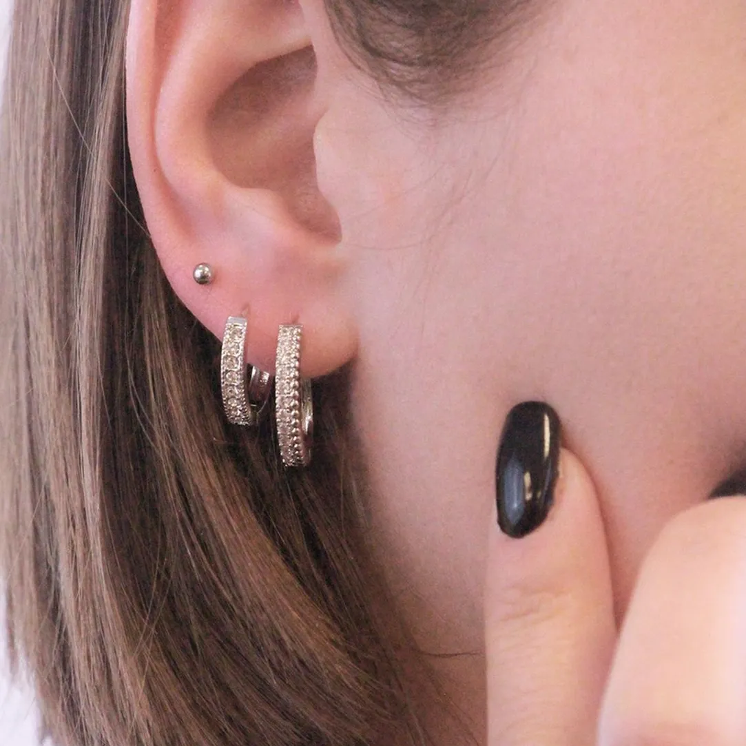 MYC-Paris Boucles d'oreilles Femme - DE0565-S Laiton Argent | Femme Boucles D'Oreilles