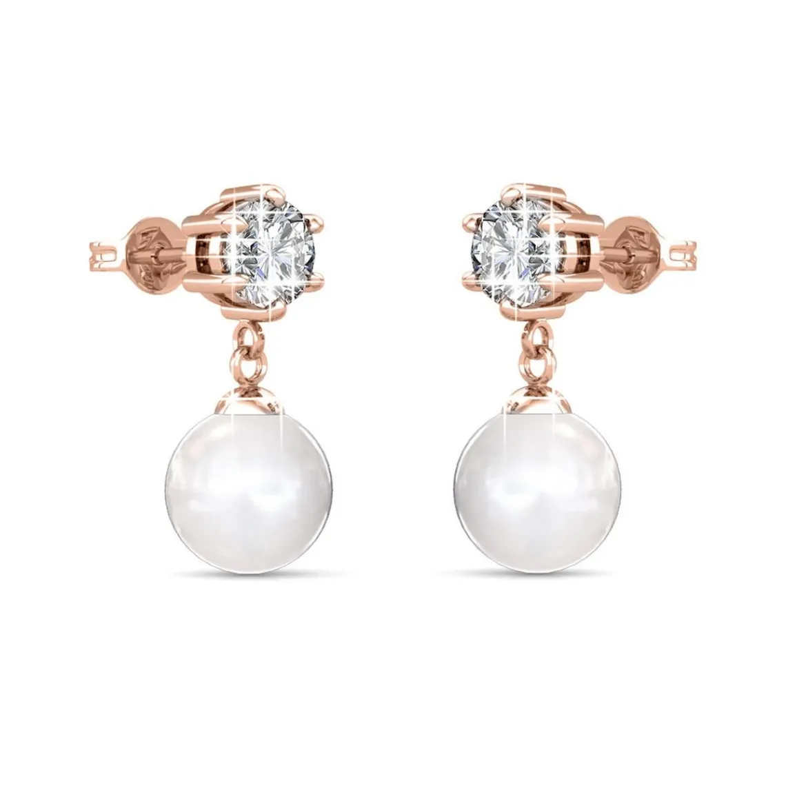 MYC-Paris Boucles d’oreilles Femme - DE0259-RG Laiton Doré rose | Femme Boucles D'Oreilles