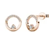 MYC-Paris Boucles d’oreilles Femme - DE0442-RG Laiton Doré rose | Femme Boucles D'Oreilles