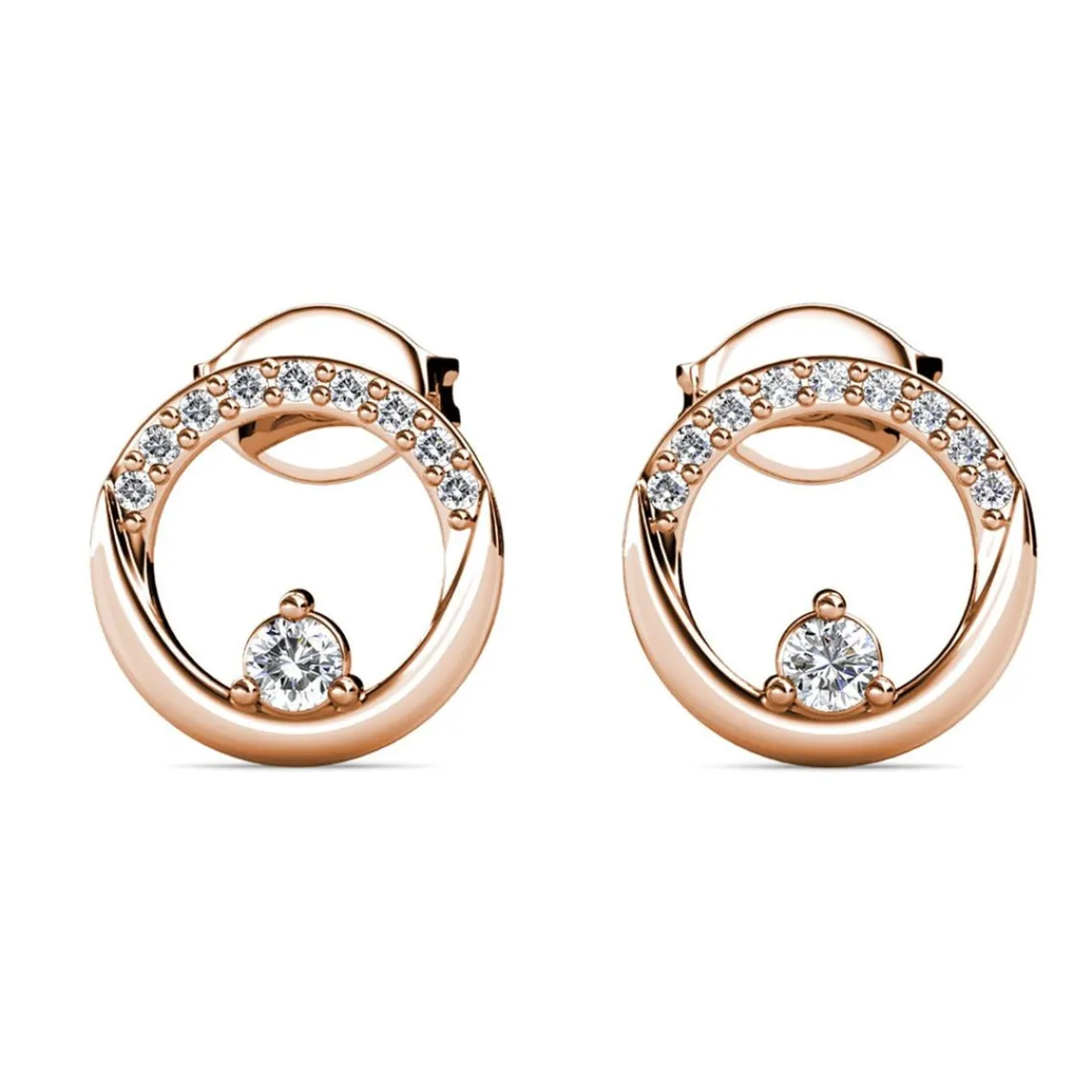 MYC-Paris Boucles d’oreilles Femme - DE0442-RG Laiton Doré rose | Femme Boucles D'Oreilles