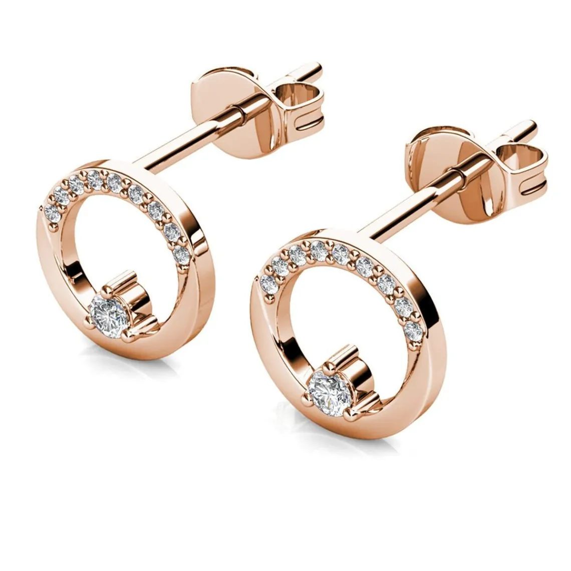 MYC-Paris Boucles d’oreilles Femme - DE0442-RG Laiton Doré rose | Femme Boucles D'Oreilles
