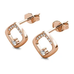 MYC-Paris Boucles d’oreilles Femme - DE0439-RG Laiton Doré rose | Femme Boucles D'Oreilles