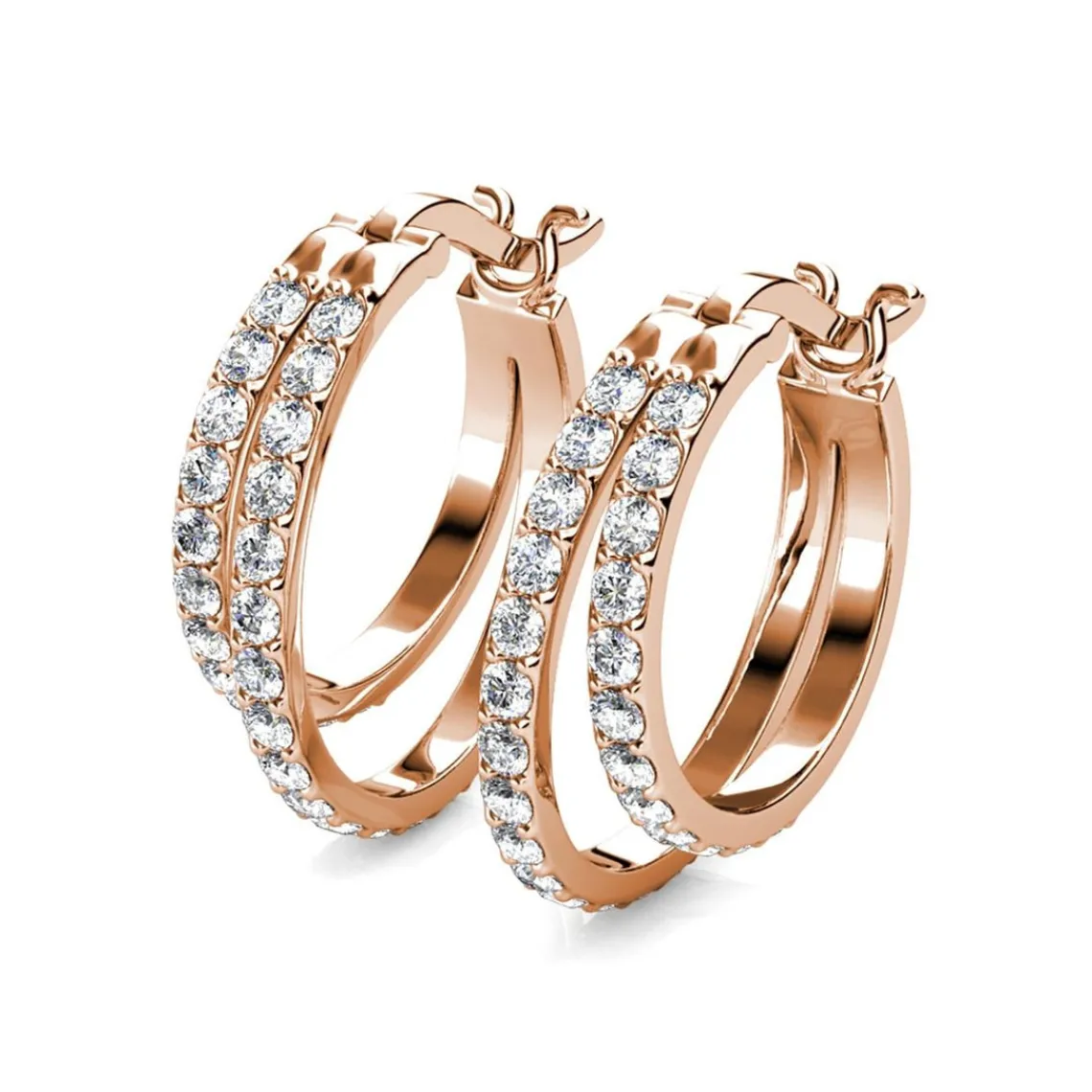 MYC-Paris Boucles d’oreilles Femme - DE0429-RG Laiton Doré rose | Femme Boucles D'Oreilles