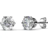 MYC-Paris Boucles d'oreilles Femme Pierres de naissance - DE0357-04 Laiton Argent | Femme Boucles D'Oreilles