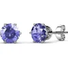 MYC-Paris Boucles d'oreilles Femme Pierres de naissance - DE0357-02 Laiton Argent | Femme Boucles D'Oreilles