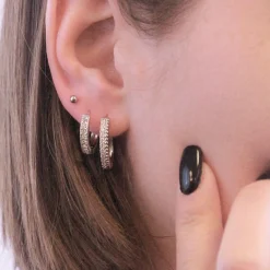 MYC-Paris Boucles d’oreilles Femme - DE0324-S Laiton Argent | Femme Boucles D'Oreilles