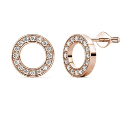 MYC-Paris Boucles d’oreilles Femme - DE0323-RG Laiton Doré rose | Femme Boucles D'Oreilles