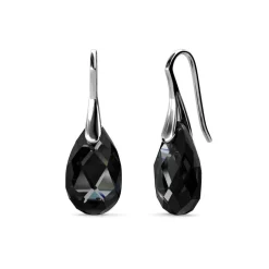 MYC-Paris Boucles d’oreilles Femme - DE0305-S-BK Laiton Argent Noir | Femme Boucles D'Oreilles