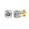 MYC-Paris Boucles d'oreilles Femme Solitaire - DE0065-G Laiton Doré | Femme Boucles D'Oreilles