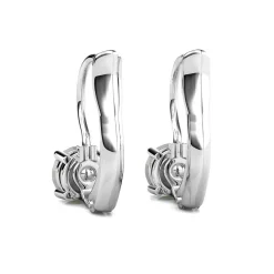 MYC-Paris Boucles d’oreilles Femme Solitaire - DE0008-S-C Laiton Argent | Femme Boucles D'Oreilles