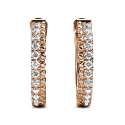 MYC-Paris Boucles d'oreilles Femme - DE0565-RG Laiton Doré rose | Femme Boucles D'Oreilles