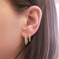 MYC-Paris Boucles d'oreilles Femme - DE0565-G Laiton Doré | Femme Boucles D'Oreilles