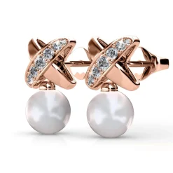 MYC-Paris Boucles d’oreilles Femme - DE0246-RG Laiton Doré rose | Femme Boucles D'Oreilles