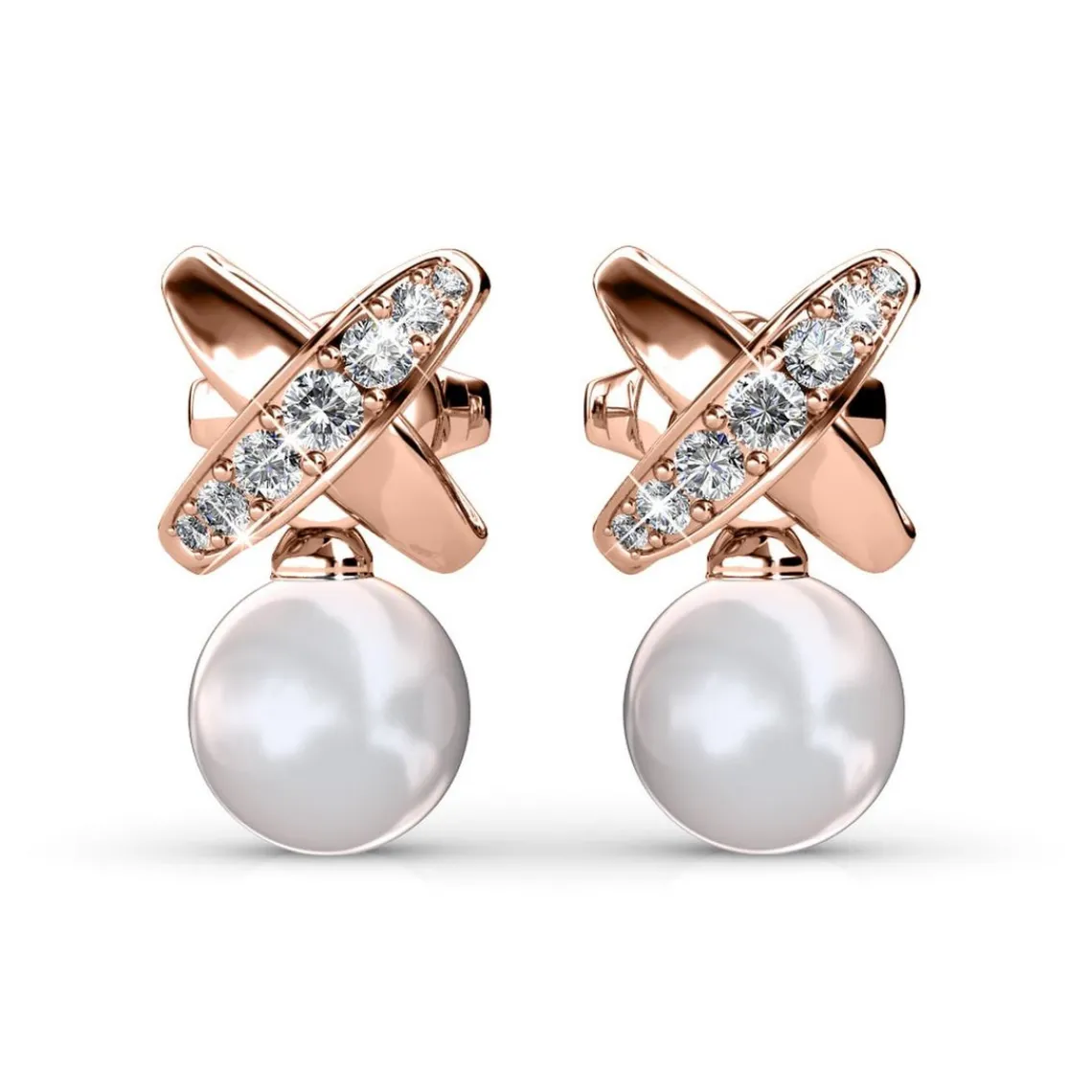 MYC-Paris Boucles d’oreilles Femme - DE0246-RG Laiton Doré rose | Femme Boucles D'Oreilles